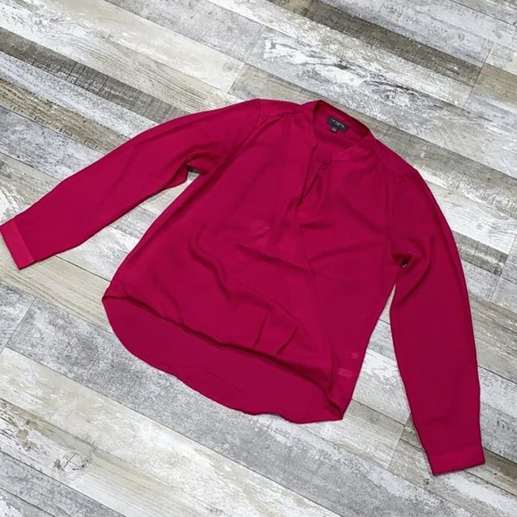 NEW Women's The Limited Faux Wrap High Low Blouse - Picture 3 of 11